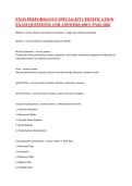 EXOS PERFORMANCE SPECIALIST CERTIFICATION EXAM QUESTIONS AND ANSWERS 100&percnt; PASS 2026&NewLine;
