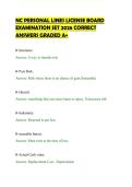 NC PERSONAL LINES LICENSE BOARD&NewLine;EXAMINATION SET 2026 CORRECT&NewLine;ANSWERS GRADED A&plus;