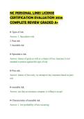 NC PERSONAL LINES LICENSE&NewLine;CERTIFICATION EVALUATION 2026&NewLine;COMPLETE REVIEW GRADED A&plus;