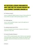 NC PESTICIDE LICENSE ORNAMENTAL&NewLine;AND TURF PRE TEST BOARD REVIEW SET&NewLine;2026 CORRECT ANSWERS GRADED A&plus;