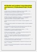 NJ Health and Accident Latest Questions&NewLine;and Answers &vert; Professional Prep &vert; Grade&NewLine;A&plus;