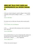 NEEDS MET TELUS STUDY GUIDE 2026&NewLine;COMPREHENSIVE Q&A REVIEW GRADED&NewLine;A&plus;