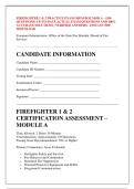 FIREFIGHTER 1 & 2 PRACTICE EXAM OSFM BOF MOD A - &lpar;100 &NewLine;QUESTIONS&rpar; UP-TO-DATE ACTUAL EXAM QUESTIONS AND 100&percnt; &NewLine;ACCURATE SOLUTIONS &vert; VERIFIED ANSWERS - INSTANT PDF &NewLine;DOWNLOAD 