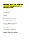 NEEDS MET TELUS STUDY GUIDE 2026&NewLine;PRACTICE TESTED QUESTIONS FINAL&NewLine;PAPER GRADED A&plus;&NewLine;