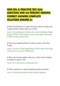 NON CDL IL PRACTICE TEST 2026&NewLine;QUESTIONS AND 100 PERCENT VERIFIED&NewLine;CORRECT ANSWERS COMPLETE&NewLine;SOLUTIONS GRADED A&plus;