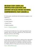 OB EXAM STUDY GUIDE 2026&NewLine;CERTIFICATION QUESTIONS AND&NewLine;ANSWERS DETAILED REVIEW MATERIAL&NewLine;COMPREHENSIVE STUDY GRADED A&plus;