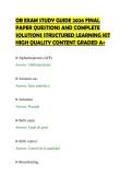 OB EXAM STUDY GUIDE 2026 FINAL&NewLine;PAPER QUESTIONS AND COMPLETE&NewLine;SOLUTIONS STRUCTURED LEARNING KIT&NewLine;HIGH QUALITY CONTENT GRADED A&plus;