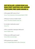 OSSF INSTALLER 1 LICENSE EXAM 2026&NewLine;EXAM SCRIPT QUESTIONS AND ANSWERS&NewLine;STRUCTURED PREP GUIDE GRADED A&plus;