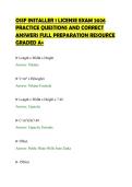OSSF INSTALLER 1 LICENSE EXAM 2026&NewLine;PRACTICE QUESTIONS AND CORRECT&NewLine;ANSWERS FULL PREPARATION RESOURCE&NewLine;GRADED A&plus;