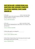 OSSF INSTALLER 1 LICENSE EXAM 2026&NewLine;QUESTIONS AND ANSWERS COMPLETE&NewLine;SOLUTIONS VERIFIED STUDY GUIDE&NewLine;GRADED A&plus;&NewLine;