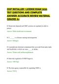 OSSF INSTALLER 1 LICENSE EXAM 2026&NewLine;TEST QUESTIONS AND COMPLETE&NewLine;ANSWERS ACCURATE REVIEW MATERIAL&NewLine;GRADED A&plus;