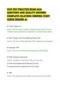 OSSF TEST PRACTICE EXAM 2026&NewLine;QUESTIONS AND QUALITY ANSWERS&NewLine;COMPLETE SOLUTIONS VERIFIED STUDY&NewLine;GUIDE GRADED A&plus;