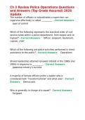 Ch 3 Review Police Operations Questions and Answers &lpar;Top Grade Assured&rpar; 2026 Update&period;