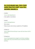 PA STATE BOARD NAIL TECH STUDY&NewLine;GUIDE PRACTICE SCRIPT 2026 FULL&NewLine;ANSWERS GRADED A&plus;