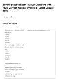 NNP practice Exam &vert; Atcual Questions with&NewLine;100&percnt; Correct Answers &vert; Verified &vert; Latest Update&NewLine;2026