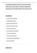 FBLA MANAGEMENT INFORMATION SYSTEMS EXAM &ndash; QUESTIONS AND ANSWERS &vert;&NewLine;VERIFIED AND WELL DETAILED ANSWERS &vert; PLUS RATIONALES &vert; GUARANTEED PASS &vert;&NewLine;LATEST EXAM UPDATE &vert; STUVIA VERIFIED &vert; EXAM PREP &vert; STUDY GUIDE &vert; PRACTICE TEST