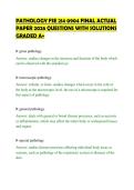 PATHOLOGY FSE 214 0904 FINAL ACTUAL&NewLine;PAPER 2026 QUESTIONS WITH SOLUTIONS&NewLine;GRADED A&plus;