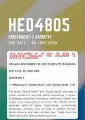 HED4805 Assignment 2 &lbrace;COMPLETE ANSWERS&rcub;  Due Date 26 June 2026