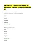 PATHOLOGY FSE 214 0904 FINAL STUDY&NewLine;BANK 2026 VERIFIED SOLUTIONS GRADED&NewLine;A&plus;