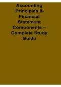 Accounting Principles and Financial Statement Components Complete Study Guide 2025&sol; 2026