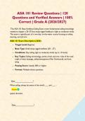 ASA 101 BUNDLE &vert; Questions and Verified Answers &vert; 100&percnt; Correct &vert; Grade A &lpar;2026&sol;2027&rpar;