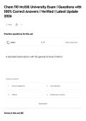 Chem 110 McGill University Exam &vert; Questions with&NewLine;100&percnt; Correct Answers &vert; Verified &vert; Latest Update&NewLine;2026