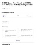 CM 2500 Exam 1 Part 1 &vert; Questions with 100&percnt;&NewLine;Correct Answers &vert; Verified &vert; Latest Update 2026