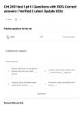 CM 2501 test 1 pt 1 &vert; Questions with 100&percnt; Correct&NewLine;Answers &vert; Verified &vert; Latest Update 2026