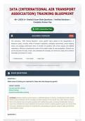 IATA &lpar;International Air Transport Association&rpar; Training Blueprint 40&plus; &lpar;2026 A&plus; Graded&rpar; Exam-Style Questions   Verified Solutions   Complete Answer Key