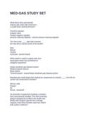MED-GAS STUDY SET QUESTIONS AND ANSWERS
