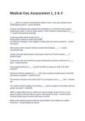 Medical Gas Assessment 1&comma; 2 & 3&period; Questions and Answers