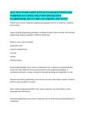 WGU D522 EXAM GUIDE ACTUAL EXAM QUESTIONS AND VERIFIED ACCURATE SOLUTION &lpar;DETAILED & ELABORATED&rpar; &vert;GET IT 100&percnt; ACCURATE&excl;&excl; 2025 TEST&excl;&excl;