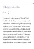Intuit Bookkeeping Professional Certificate ACTUAL EXAM LATEST UPDATE THIS YEAR QUESTIONS AN DETAILED ANSWERS
