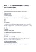 Mod 11&period; Introduction to Med Gas and Vacuum Systems Questions and Answers