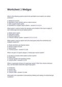 Worksheet 1 Medgas&period; Questions and Answers &vert;Solved
