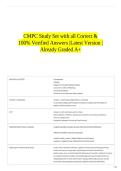 CMPC Study Set with all Correct & 100&percnt; Verified Answers &vert;Latest Version &vert;Already Graded A&plus;