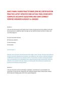 ANCC FAMILY NURSE PRACTITIONER &lpar;FNP-BC&rpar; CERTIFICATION PRACTICE LATEST UPDATED 2026 ACTUAL FINAL EXAM WITH COMPLETE ACCURATE QUESTIONS AND 100&percnt; CORRECT VERIFIED ANSWERS ALREADY A&plus; GRADED 