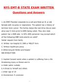 NYS EMT-Basic State Exam Written Actual 2026 Newest Updated Questions and Correct Answers &lpar;2026 &sol; 2027&rpar; &lpar;Verified Answers by Expert&rpar;