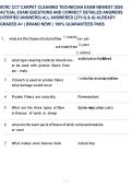 IICRC CCT Carpet Cleaning Technician Exam&colon; Practice Questions & Answers&NewLine;&NewLine;