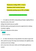 Rasmussen College MDC 1 Exam 1&NewLine;Questions with Verified Answers&NewLine;Guarantee passing score of 90&percnt; or higher