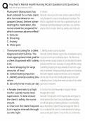 Psychiatric Mental Health Nursing NCLEX Questions &lpar;50 Questions&rpar; &sol; Score 100&percnt; &sol; New Version &sol; 2025&ndash;2026 Updated NCLEX RN Exam Prep
