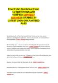 Final Exam Questions &lpar;Exam 1 and 2&rpar; QUESTIONS AND VERIFIED CORRECT ANSWERS GRADED A&plus; -LATEST 2026-2027- 100- GUARANTEED PASS&period;docx&NewLine;&NewLine;