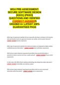 WGU PRE-ASSESSMENT SECURE SOFTWARE DESIGN &lpar;KEO1&rpar; &lpar;PKEO&rpar; EXAM QUESTIONS AND VERIFIED CORRECT ANSWERS GRADED A&plus; -LATEST 2026-2027- 100- GUARANTEED PASS&period;docx&NewLine;&NewLine;