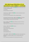ELE 3010 Exam UPDATED ACTUAL &NewLine;QUESTIONS AND CORRECT ANSWERS