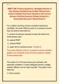 NBRC TMC Practice Questions &vert; Strategies Review of &NewLine;Key Quizzes &vert;&vert;Verified Exam&excl;&excl;&vert;&vert; Most Recent Exam &NewLine;Actual Complete Real Exam Questions And Correct &NewLine;Answers &lpar;Verified Answers&rpar; Already Graded A&plus; &vert; &NewLine;Guaranteed Success&excl;&excl; Newest Exam&excl;&excl;&excl; 