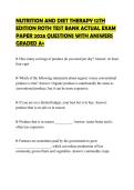 NUTRITION&lowbar;AND&lowbar;DIET&lowbar;THERAPY&lowbar;12TH&lowbar;EDITION&lowbar;ROTH&lowbar;TEST&lowbar;BANK&lowbar;ACTUAL&lowbar;EXAM