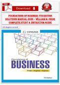 Foundations of Business 7th Edition Solutions Manual 2026 &vert; William M&period; Pride Complete Study & Instructor Guide