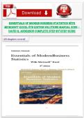 Essentials of Modern Business Statistics with Microsoft Excel 8th Edition Solutions Manual 2026 &vert; David R&period; Anderson Step-by-Step Guide