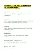 PROSERVE STUDY BANK 2026 VERIFIED&NewLine;SOLUTIONS GRADED A&plus;