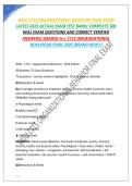 WGU C715 ORGANIZATIONAL BEHAVIOR FINAL EXAM LATEST 2025 ACTUAL EXAM TEST BANK